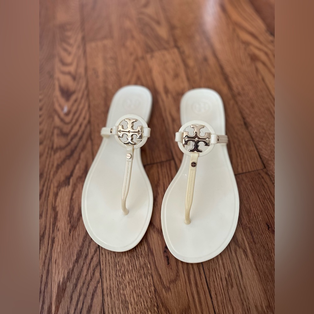 White Tory Burch Sandals
